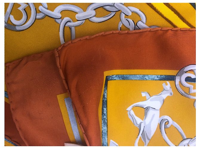 Cartier Must de Cartier Seidentuch Orange und Gelb - Ansicht 7
