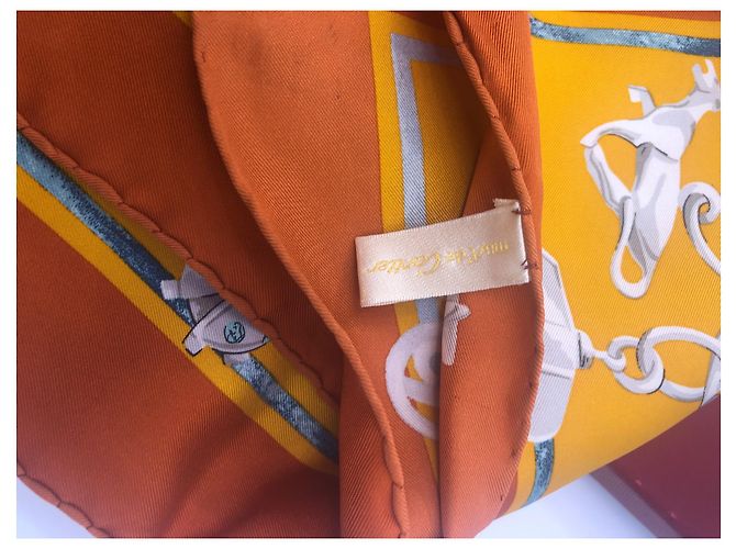 Cartier Must de Cartier Seidentuch Orange und Gelb - Ansicht 8