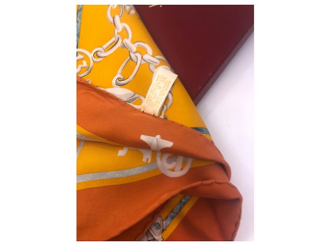 Cartier Must de Cartier Seidentuch Orange und Gelb - Ansicht 9