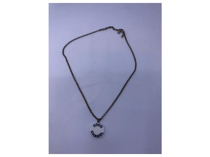 Collar Chanel Negro Blanco - vista 2