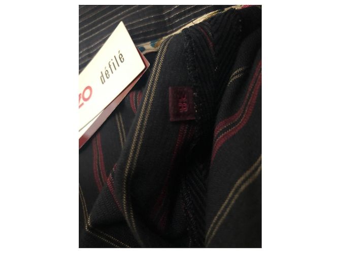 Kenzo Pantalon Flare en Velours Noir - vue 6
