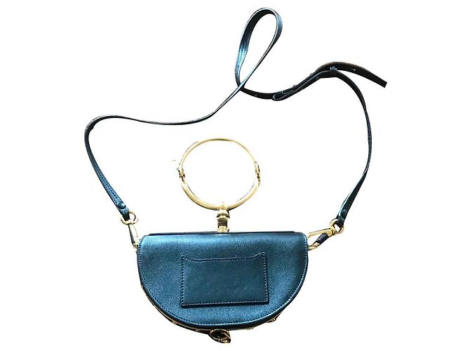 Chloé Nile Minaudière Borsa in pelle nera Nero - vista 2