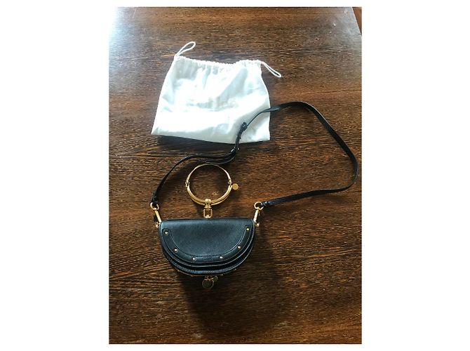 Chloé Nile Minaudière Borsa in pelle nera Nero - vista 6