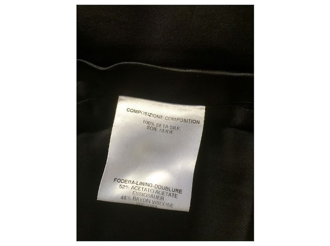Alexander Mcqueen Falda lápiz de seda negra Negro - vista 5