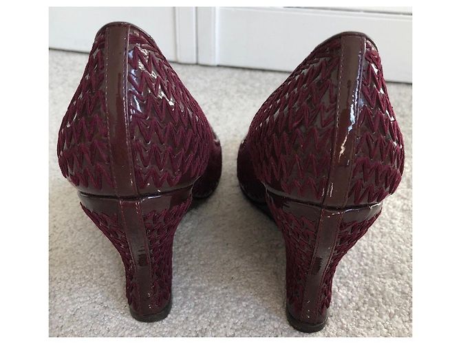 Bottega Veneta Pompe intricate bordeaux Bordò - vista 3