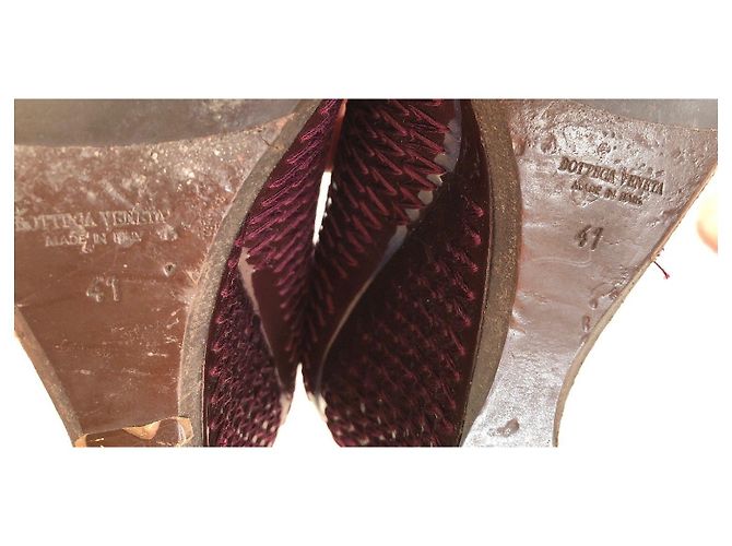 Bottega Veneta Pompe intricate bordeaux Bordò - vista 4