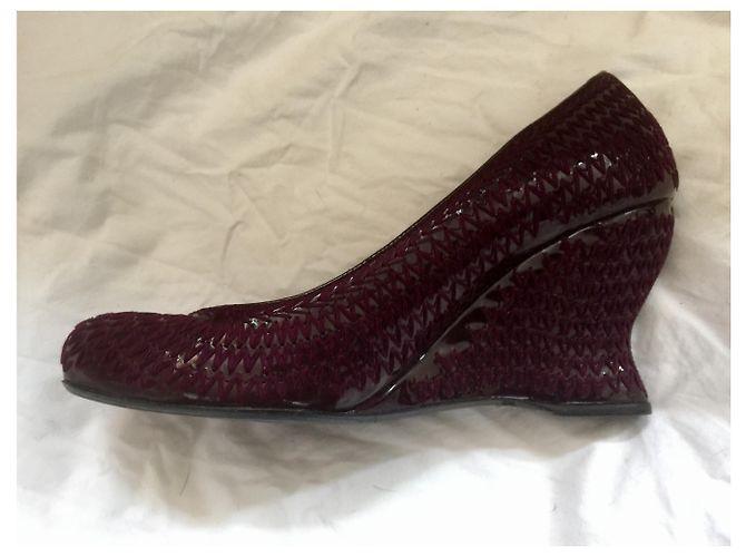 Bottega Veneta Pompe intricate bordeaux Bordò - vista 5