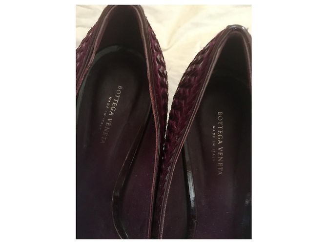 Bottega Veneta Pompe intricate bordeaux Bordò - vista 6
