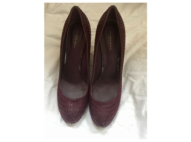 Bottega Veneta Pompe intricate bordeaux Bordò - vista 7