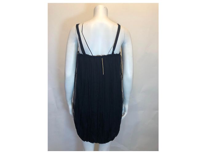 Alice + Olivia Schwarzes Seidenkleid - Ansicht 4