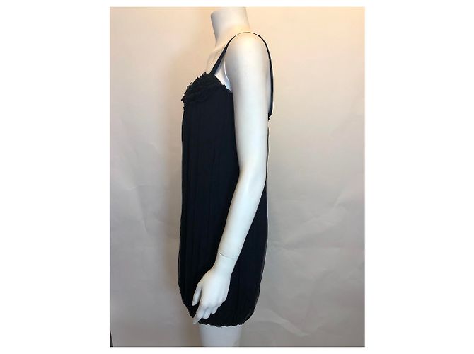 Alice + Olivia Schwarzes Seidenkleid - Ansicht 5