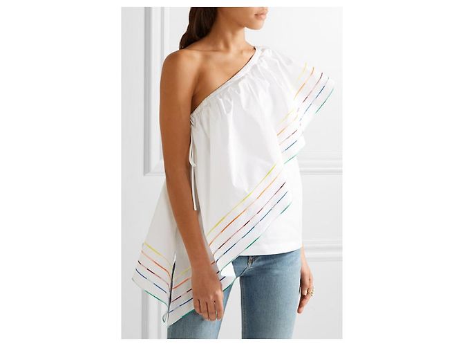Rosie Assoulin TOP EN ALGODÓN ROSA ASSOULIN Blanco - vista 4