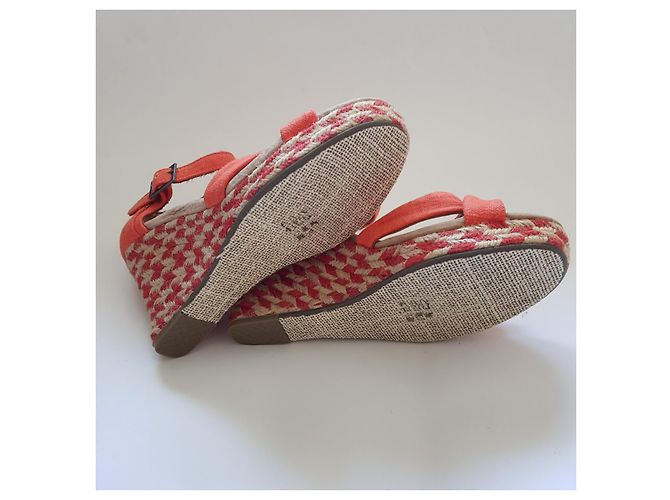 Autre Marque Tom's Sandalen Orange Leder Polyester 37.5 - Ansicht 7