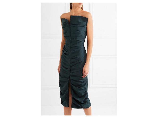 CARMEN MARCH draped dress Navy blue - view 2