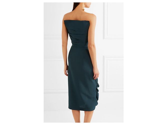 CARMEN MARCH draped dress Navy blue - view 3