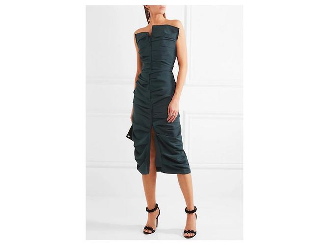 CARMEN MARCH draped dress Navy blue - view 4