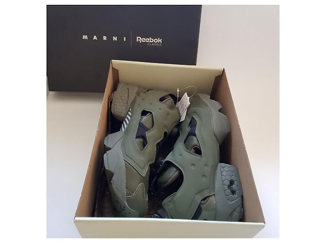 Marni x Reebok Sneaker Grün Leder - Ansicht 7