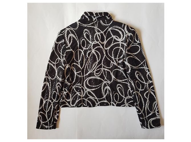 Joseph Ribkoff Jacke aus Polyester Schwarz Weiß - Ansicht 2