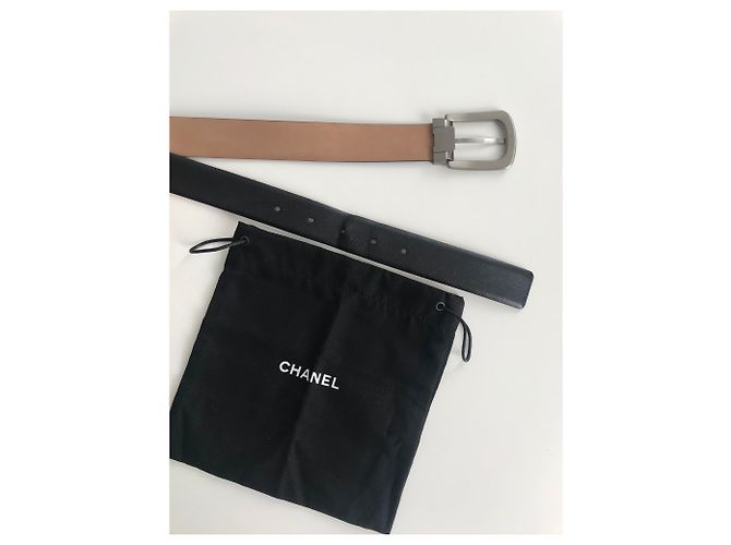CHANEL GÜRTEL SCHWARZ MÄNNER KALB LEDER GRÖSSE 95 - Ansicht 5