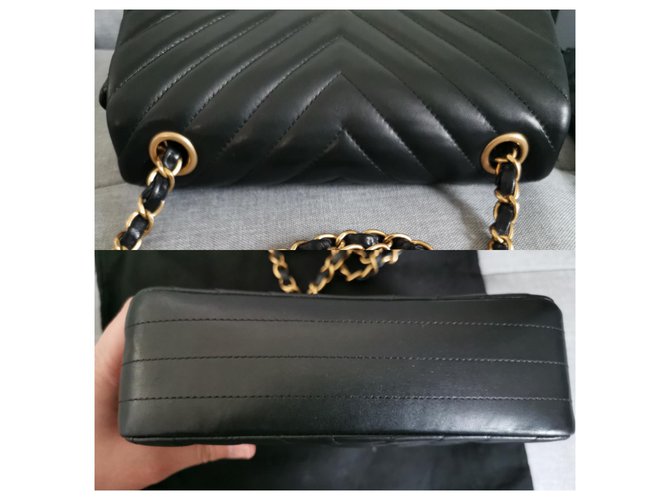 Chanel Chevron Mini bolso rectangular Negro - vista 4