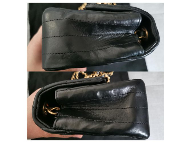 Chanel Chevron Mini bolso rectangular Negro - vista 6