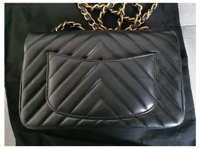 Chanel Chevron Mini bolso rectangular Negro - vista 8