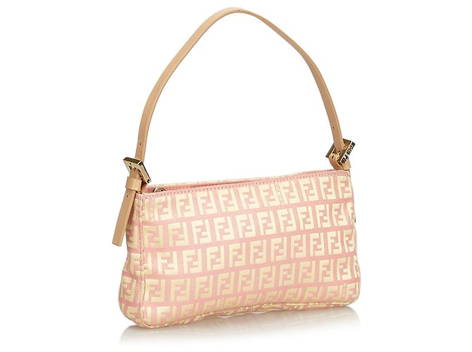 Fendi Baguette Jacquard Rosa Zucchino - vista 2