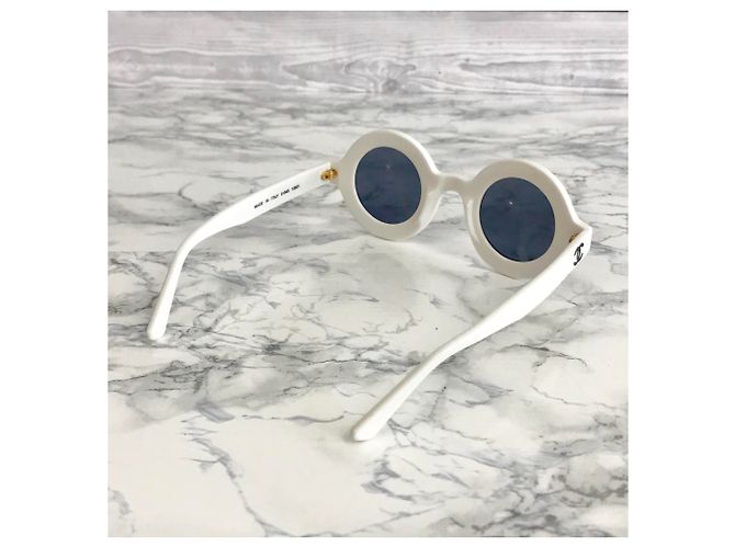 Gafas de colección Chanel Paris 1990es Negro Blanco - vista 6