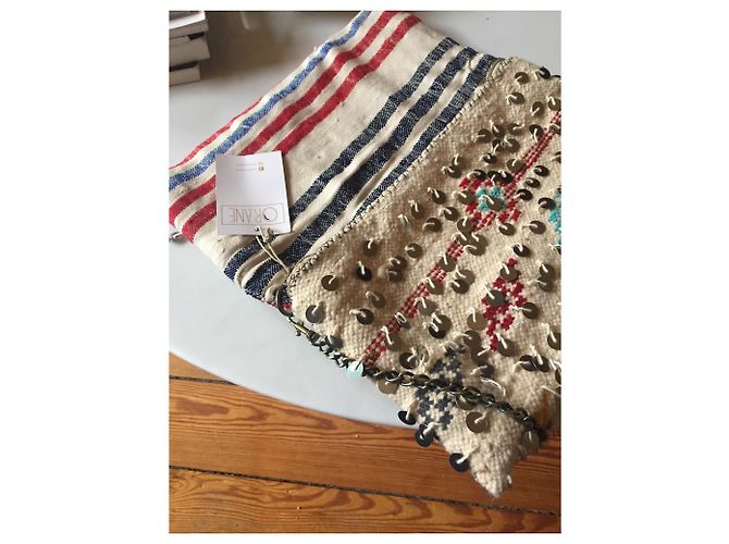 Autre Marque Pochette Orane Beige in Cotone - vista 2
