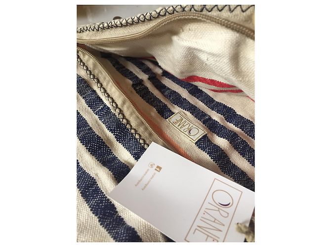 Autre Marque Pochette Orane Beige in Cotone - vista 3