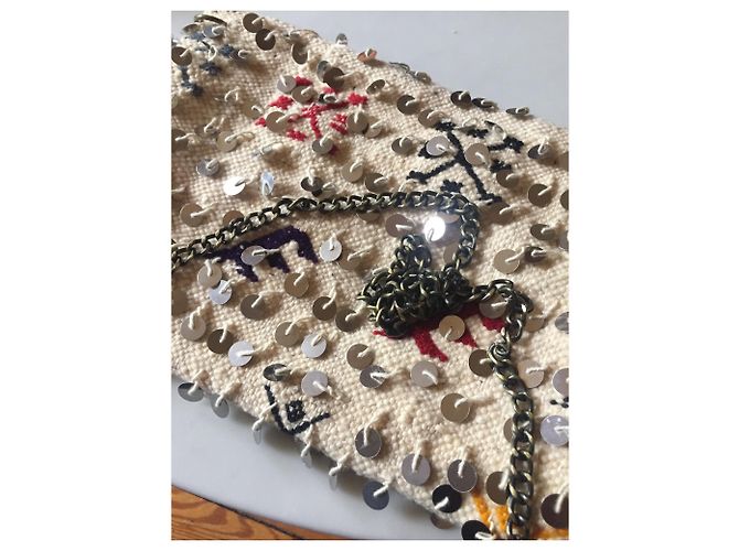 Autre Marque Pochette Orane Beige in Cotone - vista 4