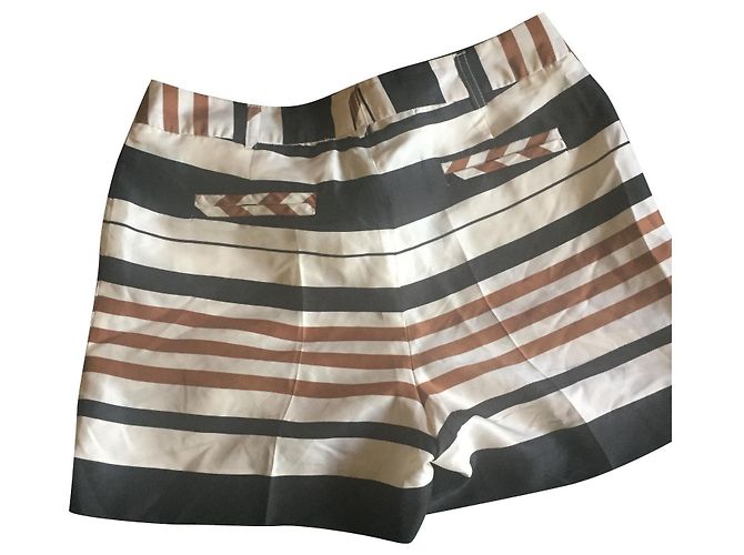 Pantaloncini in seta Tara Jarmon beige 38 - vista 2