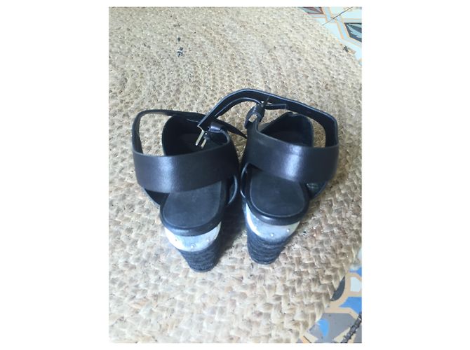 Espadrillas Alexander Wang in pelle nera 36 Nero - vista 2