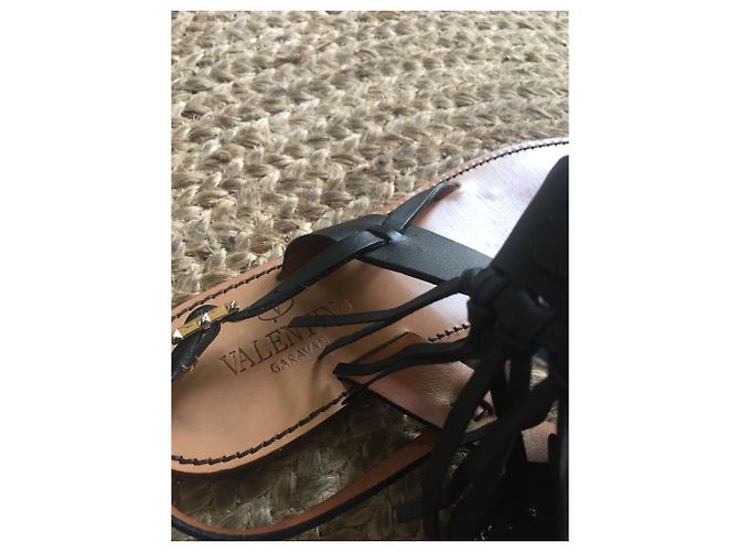 Sandali Valentino in pelle nera Nero - vista 4