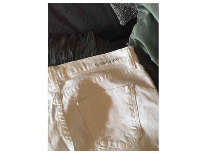 Vaqueros blancos Current Elliott de algodón talla 26 - vista 4