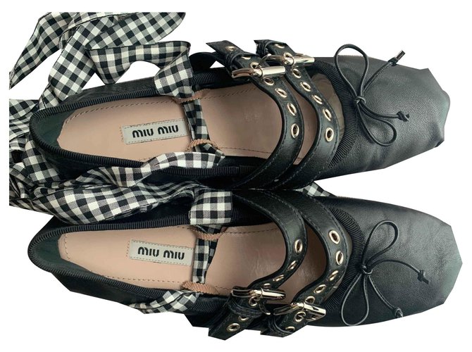 miu miu black flats