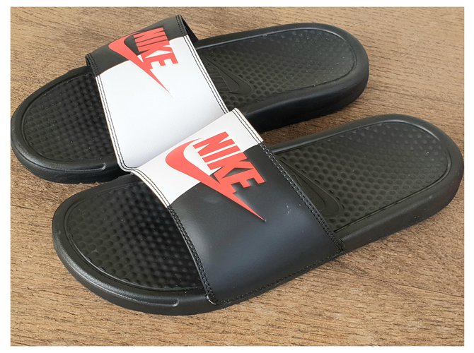 Sandali Nike Benassi Neri Nero - vista 2
