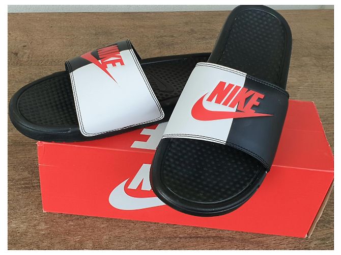 Sandali Nike Benassi Neri Nero - vista 5