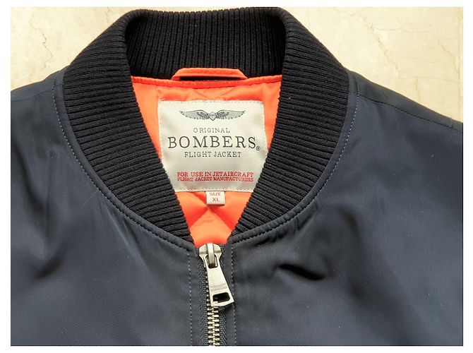 Autre Marque Original BOMBERS Bomberjacke Marineblau Polyester XL - Ansicht 3