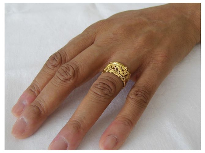 Autre Marque Anello d'oro 18k filigranata - vista 4