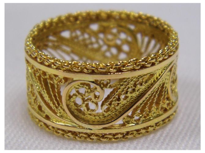 Autre Marque Anello d'oro 18k filigranata - vista 8