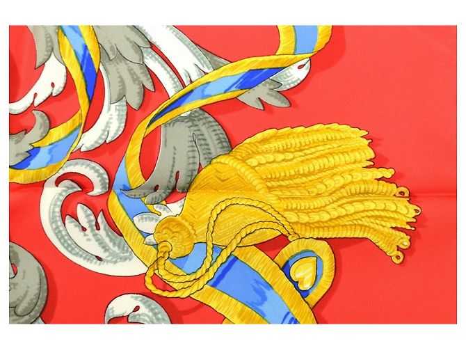Hermès Schal "Le Mors à la Conétable" Rot - Ansicht 3