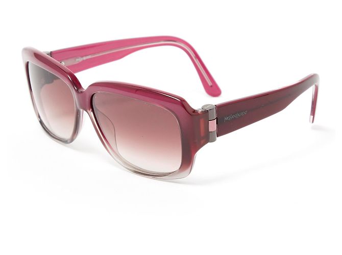 Occhiali da sole Yves Saint Laurent Quadrati Viola Grigio Porpora - vista 2