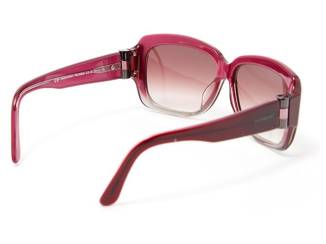 Occhiali da sole Yves Saint Laurent Quadrati Viola Grigio Porpora - vista 3