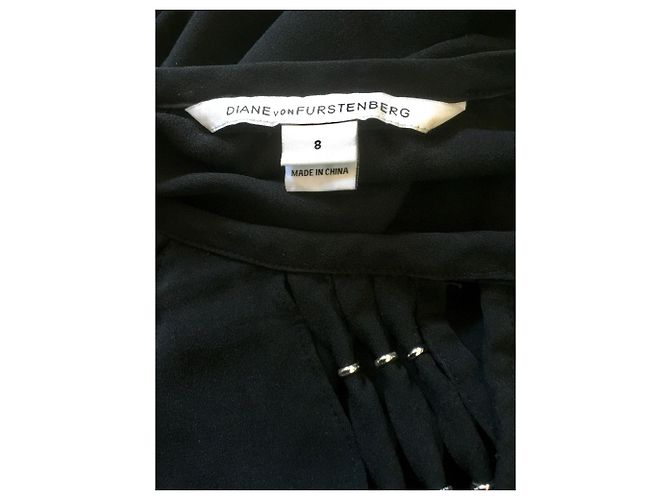 Diane Von Furstenberg Vestido Seda Florina DvF Negro - vista 6