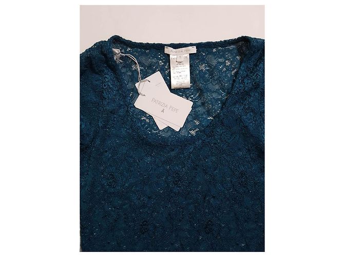 Vestido corto de encaje azul Patrizia Pepe - vista 3