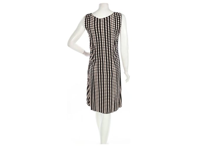 Tory Burch Seidenkleid Schwarz Beige Gr. L - Ansicht 2