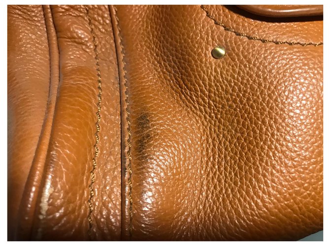 Borsa a mano Chloé Paddington in pelle caramello - vista 2