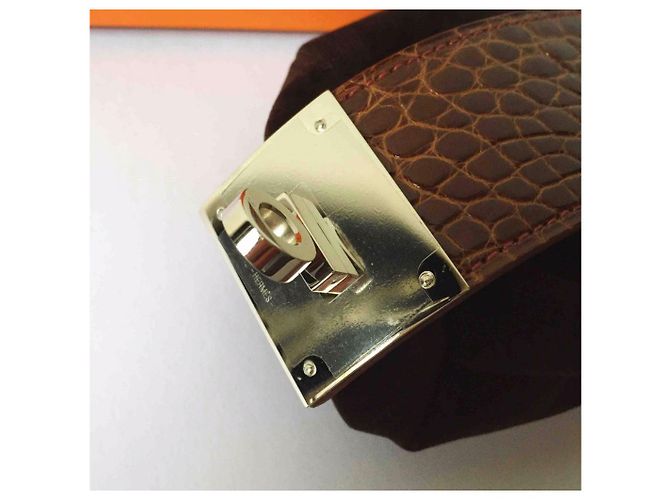 Splendido bracciale per cane Hermès Kelly, Alligatore di miele, raro - vista 3