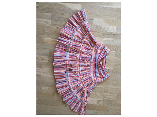 Gonna Tommy Hilfiger in cotone multicolore Rosa Bianco Rosso Blu Giallo - vista 4